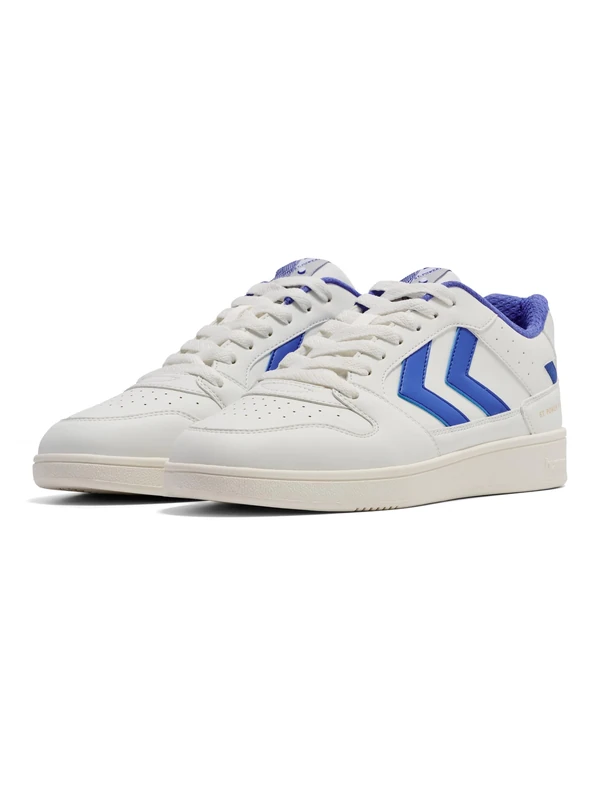 hummel Unisex ST. Power Play Trainers, White/Blue, 41 EU, White Blue, 8.5 UK - Image 1