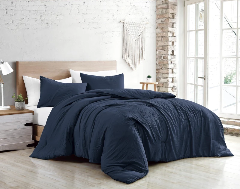 Jenny Sesal Bed Duvet Cover Set – Solid Colour – 100% Pure Cotton – Made in Italy Double – Single – Duvet Cover Set + Pillowcases (Blue, Single)