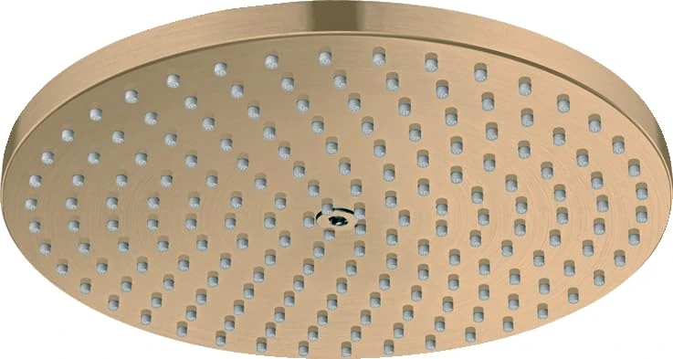 hansgrohe Raindance S - Head Shower, Shower Head Round (240 mm), Rainfall Shower Head 1 Spray (PowderRain) for Wall or Ceiling mounting, Anti-limescale, Brushed Bronze, 27623140 - Image 1