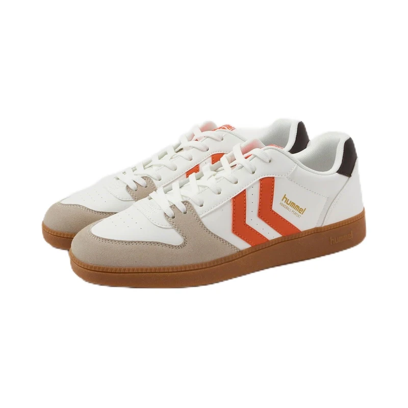 hummel Unisex Handball Perfekt SP Trainers, White/Orange, 37 EU, White Orange, 5 UK
