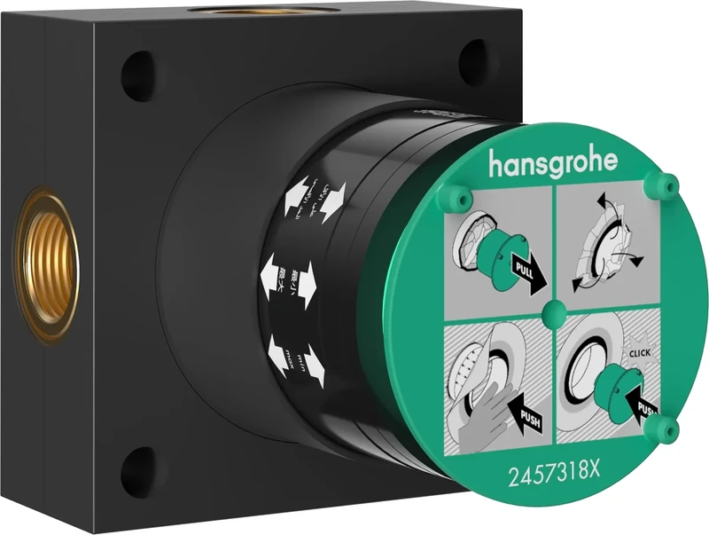 hansgrohe Basic Set for Overhead Showers with 2 Sprays, Compatible with certail hansgrohe Head Showers with 2 Spray Types e.g. Raindance Alive, 24573180