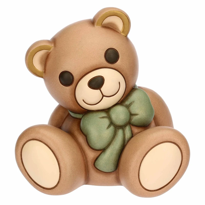 THUN Teddy with Bow, Large, Ceramic, Other New 2025 Collection, 17 x 15 x 17.3 cm