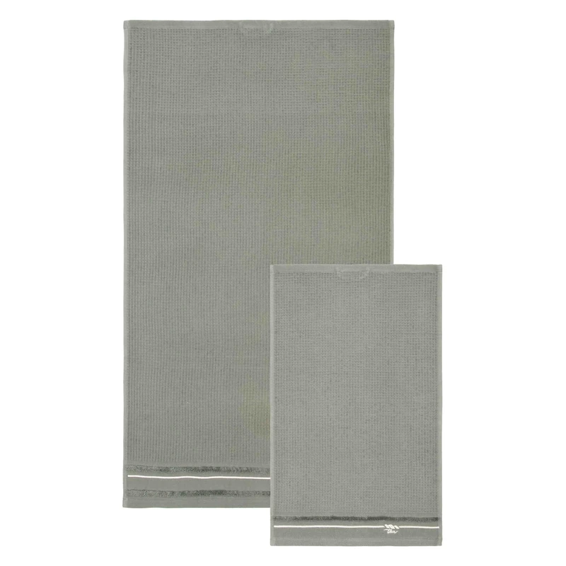 THUN Set of 2 Towels, Green, 100% Cotton, Country Bloom Collection, t40 x 60, 60 x 100 cm - Image 1