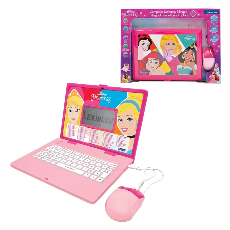 Lexibook, Disney Princess, Educational Laptop with 164 Activities, English/Italian, JC598DPi5
