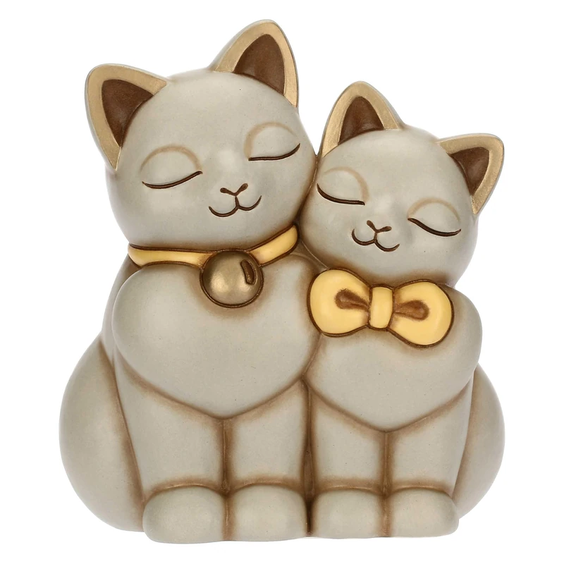 THUN Pair of Cats in Love, Ceramic, Collection Other New 2025, 13.8 x 10.5 x 15.8 cm