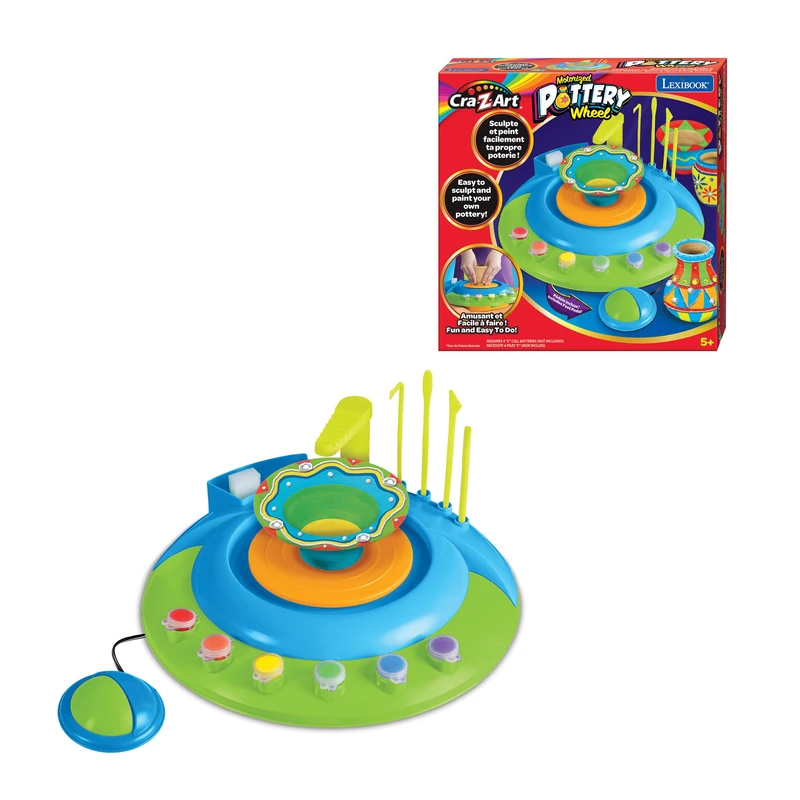 Lexibook, Motorized Pottery Wheel, CRPOT1, Blue/Green