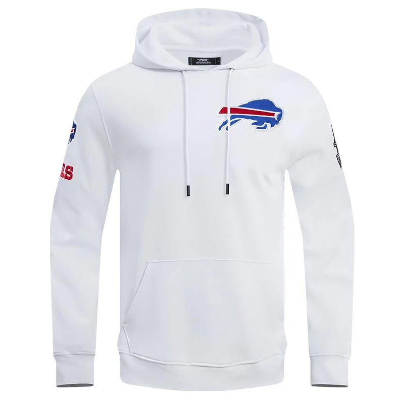 Pro Standard Mens NFL Buffalo Bills Classic Chenille Pull Over Hoodie White Xl