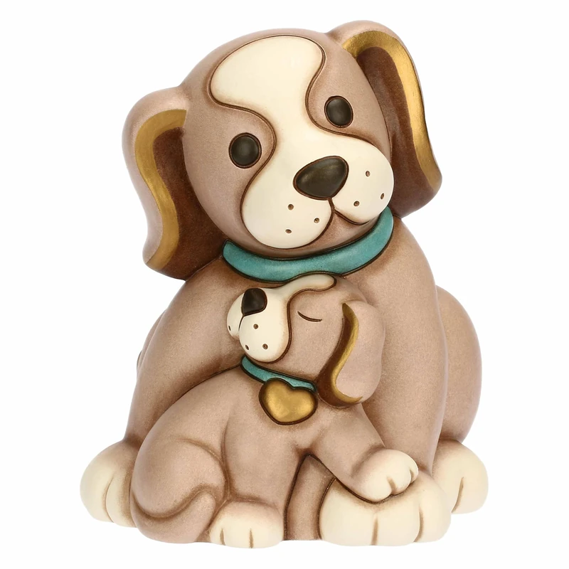 THUN Pair of Dogs Todo Dad and Puppy, Ceramic, Collection Other New 2025, 17.5 x 16.8 x 20 cm