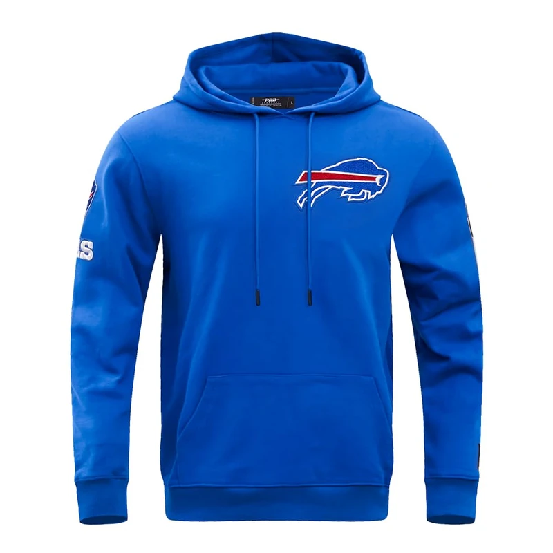 Pro Standard Mens NFL Buffalo Bills Classic Chenille Pull Over Hoodie Royal Blue 3Xl