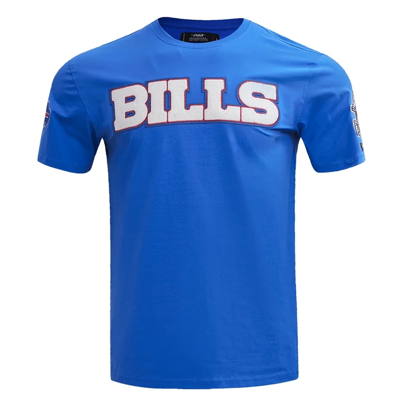 Pro Standard Mens NFL Buffalo Bills Classic Chenille Short Sleeve Tee Royal Blue 2XL