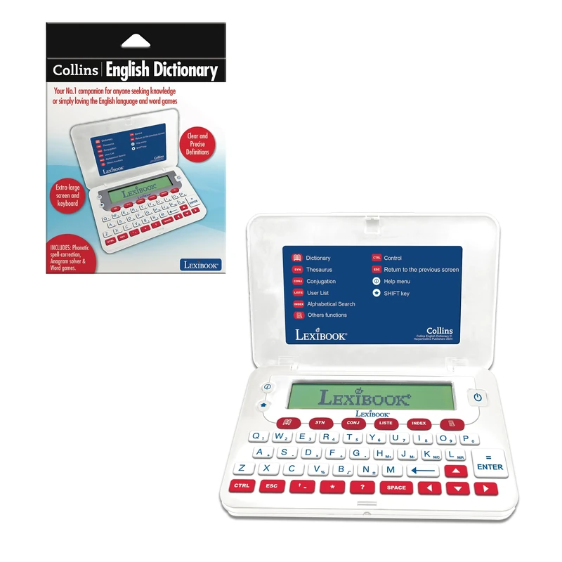 LEXIBOOK, Collins Electronic English Dictionary, White Red, D860EN