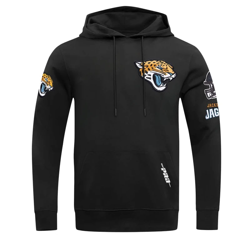Pro Standard Mens NFL Jacksonville Jaguars Classic Chenille Pull Over Hoodie Black L