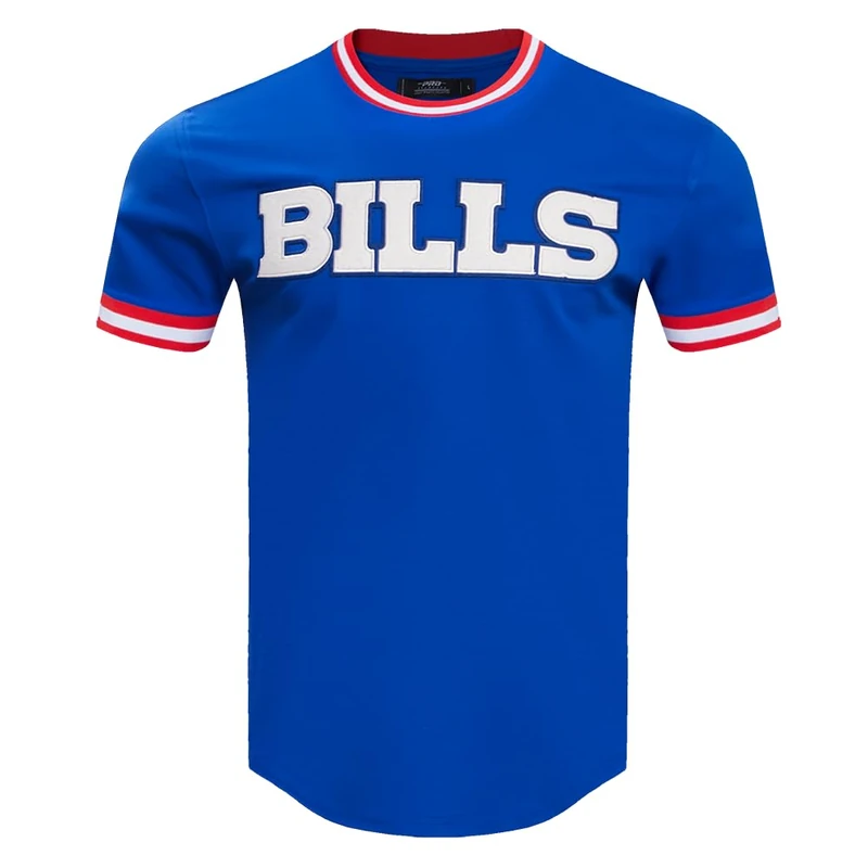 Pro Standard Mens NFL Buffalo Bills Classic Chenille Short Sleeve Tee Royal Blue 2XL
