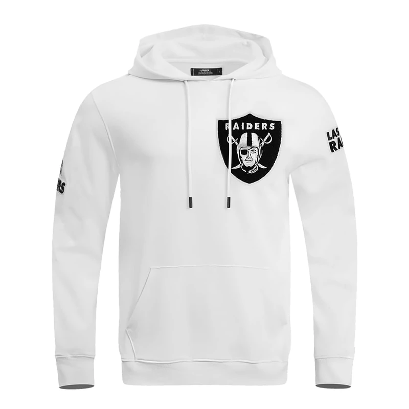 Pro Standard Mens NFL Las Vegas Raiders Classic Chenille Pull Over Hoodie White L