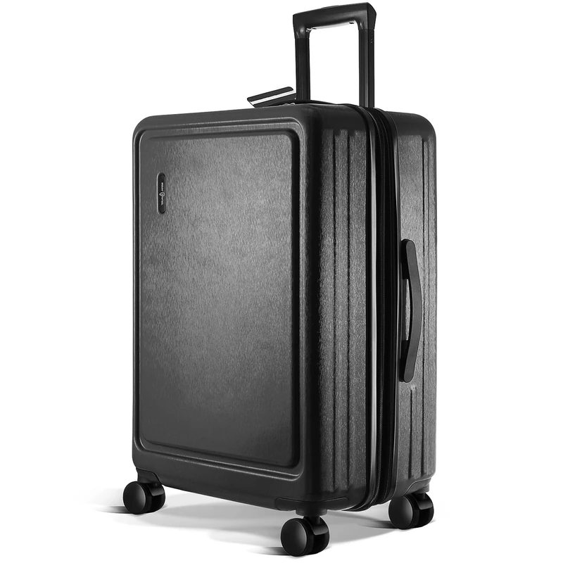 TRAVELARIM Non-Expandable, Black, Large 28-Inch Checked, 28 Inch Luggage