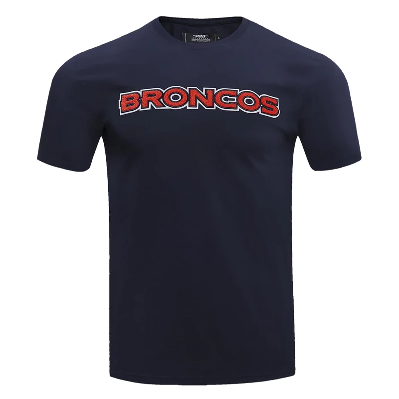 Pro Standard Mens NFL Chicago Bears Classic Chenille Short Sleeve Tee Midnight Navy 2XL