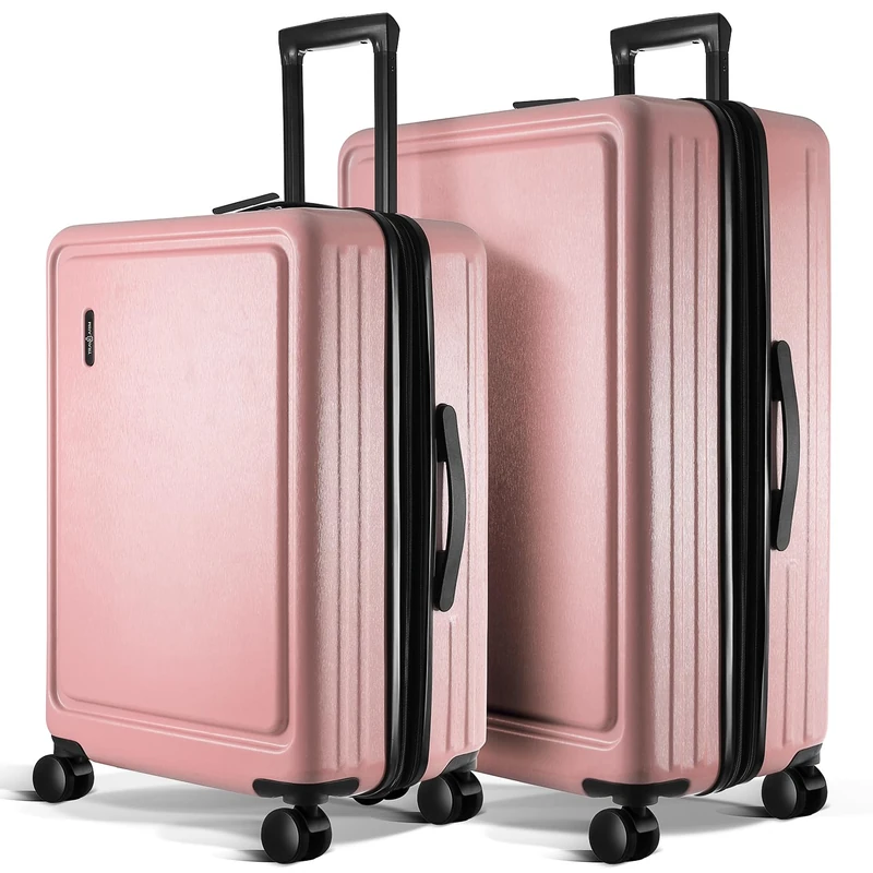 TRAVELARIM Non-Expandable, Pink, 2 Piece Set (24"/28"), 24 Inch and 28 Inch Luggage Set