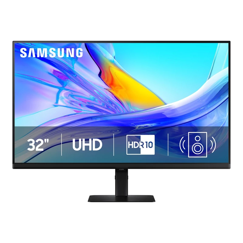 Samsung 32” ViewFinity S8 (S80UD) 4K UHD IPS HDR10 High Resolution Monitor, USB-C, Built-in Speakers, Ergonomic Stand, Built-in KVM Switch, Intelligent Eye Care, LS32D808UBNXGO, 2025