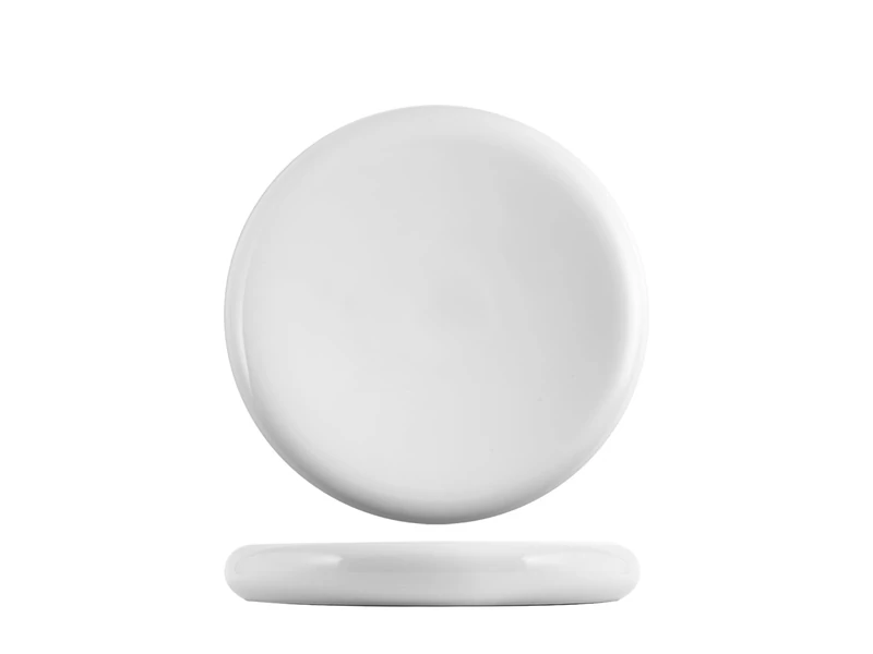 H&H Set of 2 Cloud Plates - Ø22 x H4 cm - Porcelain Plates in Modern Design - Elegant and Versatile - Ideal for First Courses, Soups and Desserts - Dishwasher Safe
