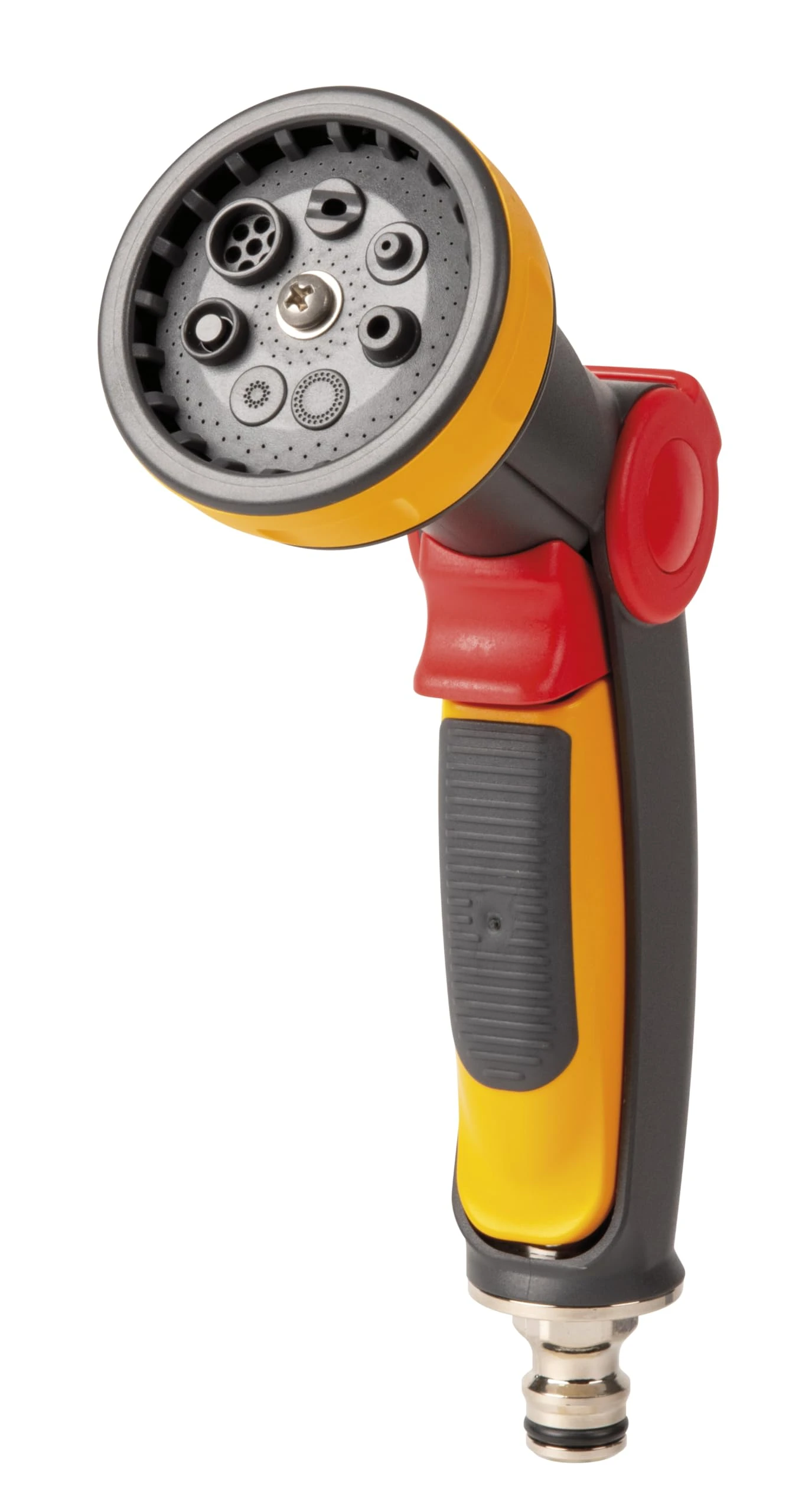 HOZELOCK - 8 Jet Multi Spray Metal Gun: Ideal for Precise Water Flow, 8 Spray Patterns: Cone, Jet, Angled, Fine Rose, Flat, Fine Mist, Shower, Centre Flow [100-101-499]