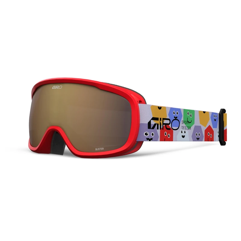 Giro Buster Faces - AR40 Goggle, Mid-Sized Frames, Cylindrical Injection-Molded Lens, Expansion View Technology, Triple-Layer Face Foam, Microfleece Comfort, Rose Accent, Size: OS
