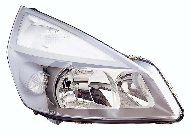 PROPOSTEONLINE Headlight made for Renault ESPACE 2001-2009 passenger side H7-H3 halogen prepared for electric adjustment 7701053980
