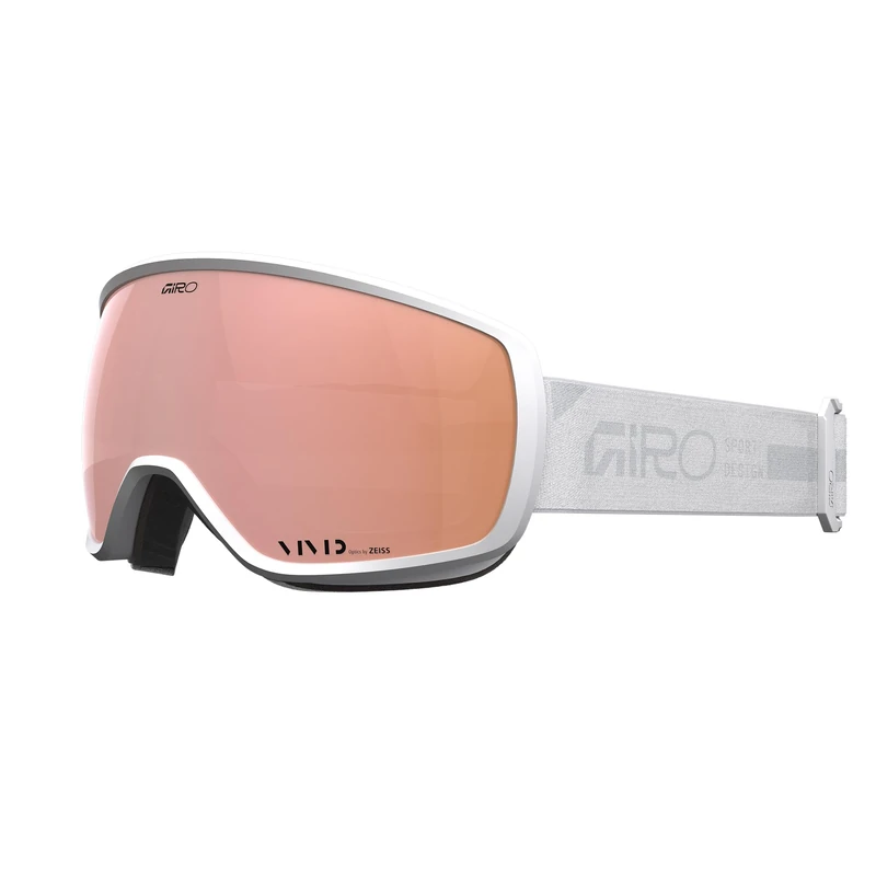 Giro Balance Ii Rails Goggles - Toric Lens, Full Frame, Vivid Optics By Zeiss, Evak Vent Technology, Three-Layer Face Foam For Comfort, Enhanced Contrast & Clarity, Color: White/Rose Gold, Size: OS - Image 1