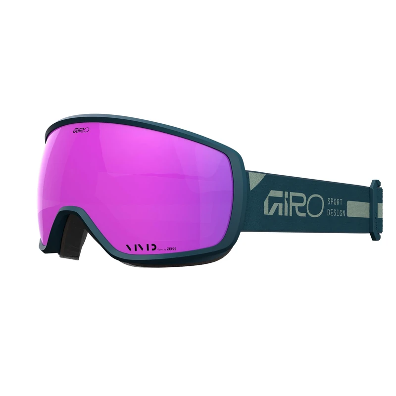 Giro Balance Ii Rails Goggles With Vivid Lens By Zeiss, Toric Lens, Evak Vent Technology, Three-Layer Face Foam For Comfort And Clarity, Full Frame Design, Color: Teal/Pink, Size: OS