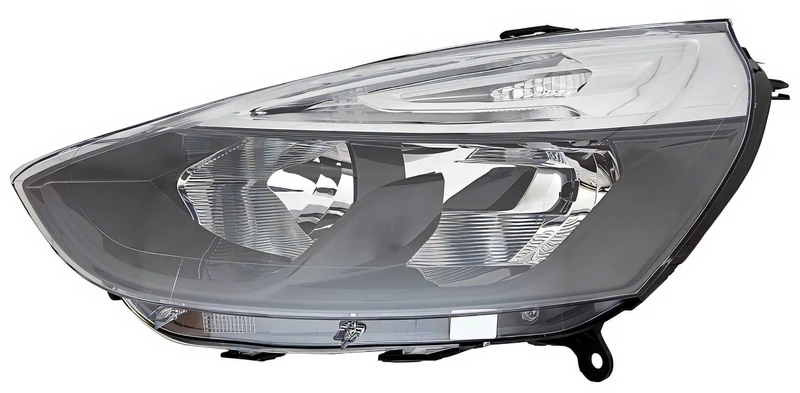 PROPOSTEONLINE Headlight made for Renault CLIO 2016 Left H7-H1 Halogen c/Electric Motor Parable and Black Internal Profiles 260601732R