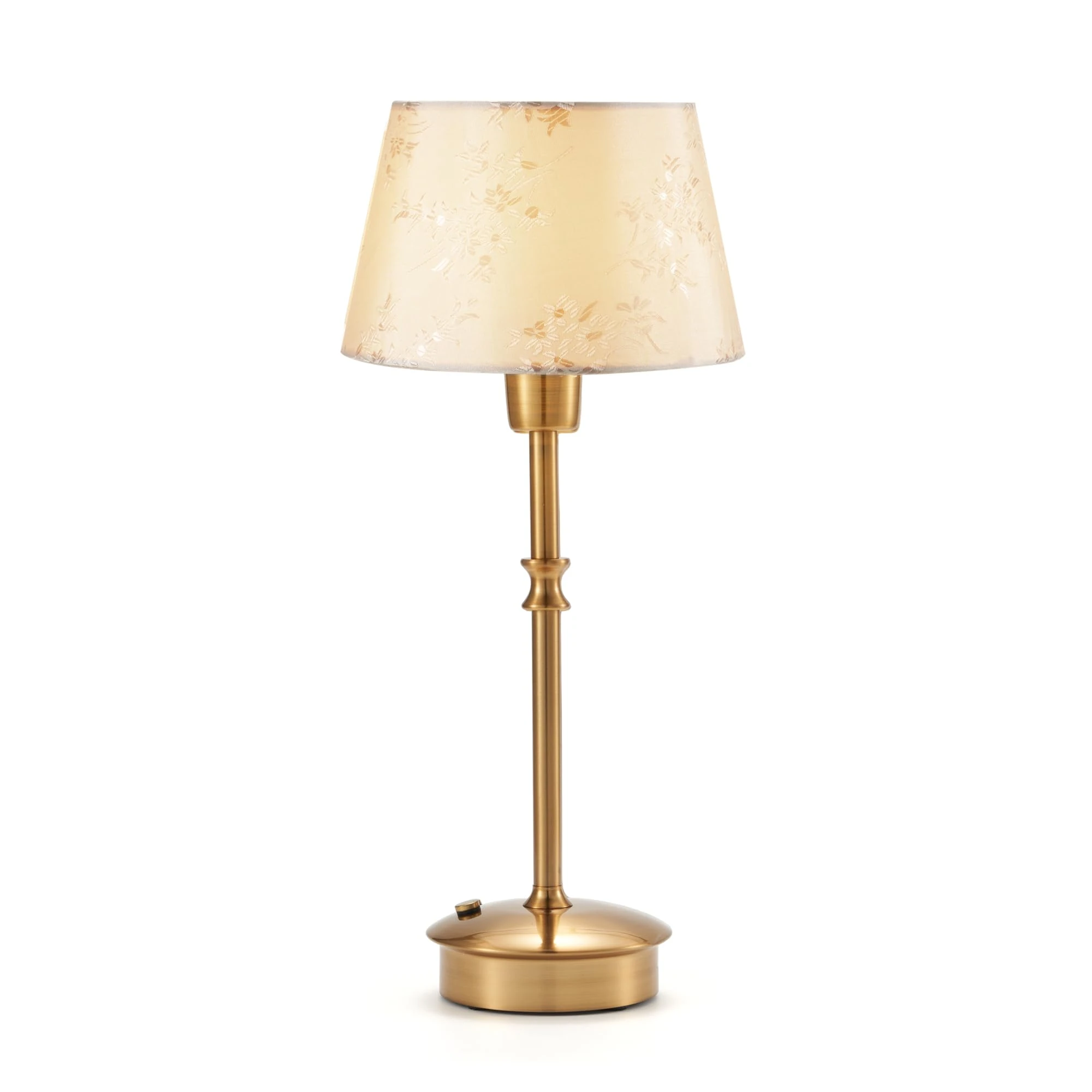 LIT AMPO Cordless Table Lamp with Dimmer, Rechargeable Battery Operated Lamp, Small Touch Nightstand Light, Warm Ambient Lighting for Restaurant Bar Dining Table Patio Side End Table Kitchen (Gold)