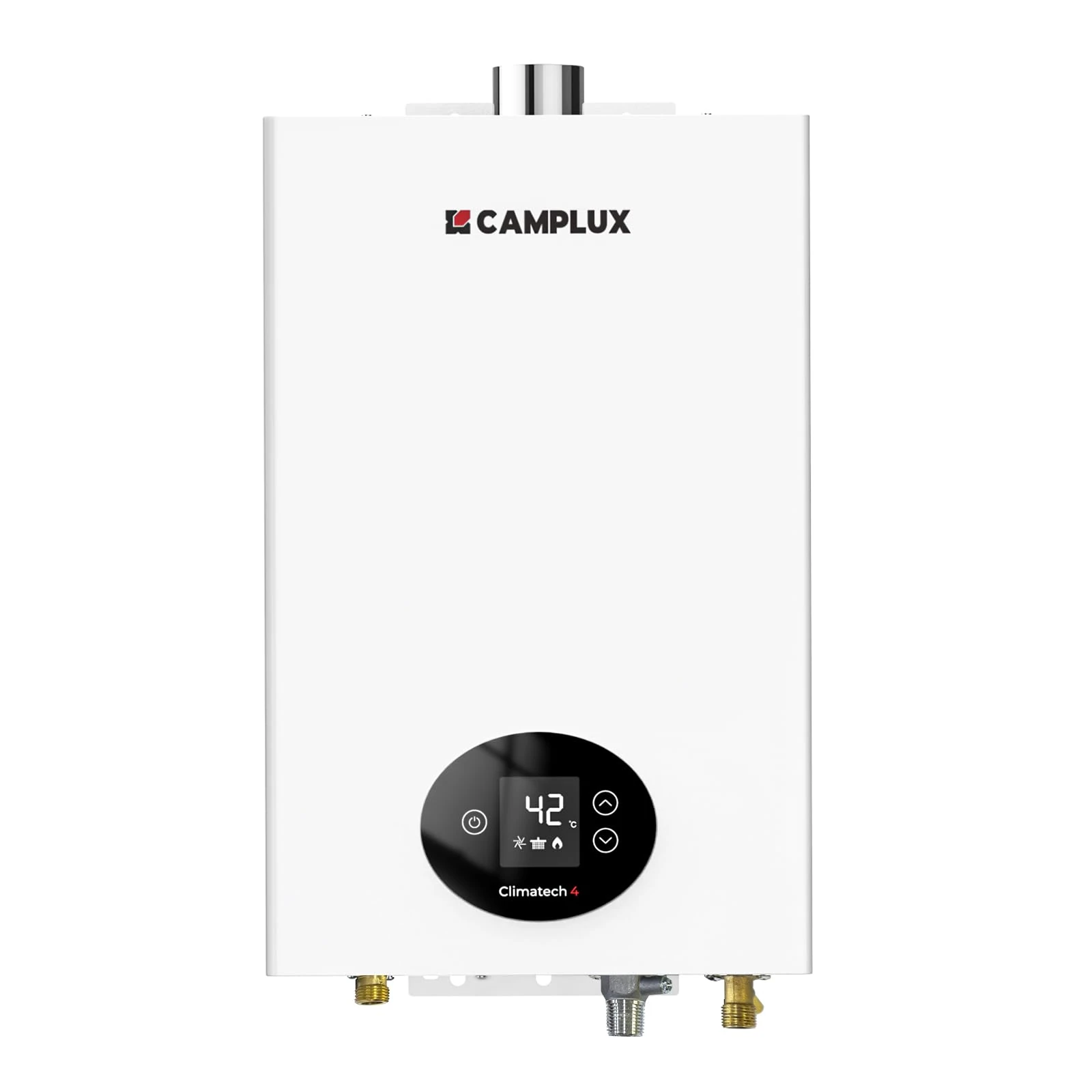 CAMPLUX Climatech 4 Gas Water Heater Indoor 12 L/min, Domestic LPG Gas Shower for Bathroom/Kitchen, 28-50 mbar, GX318LP