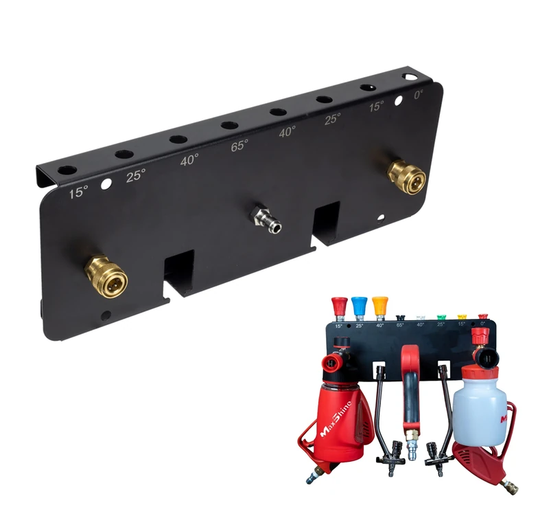 Maxshine Universal Foam Cannon Holder – Compatible with 1/4" Quick Connect – Wall-Mounted Organizer for Garage & Mobile Detailing – Holds Foam Cannons & Accessories – Metal Rack