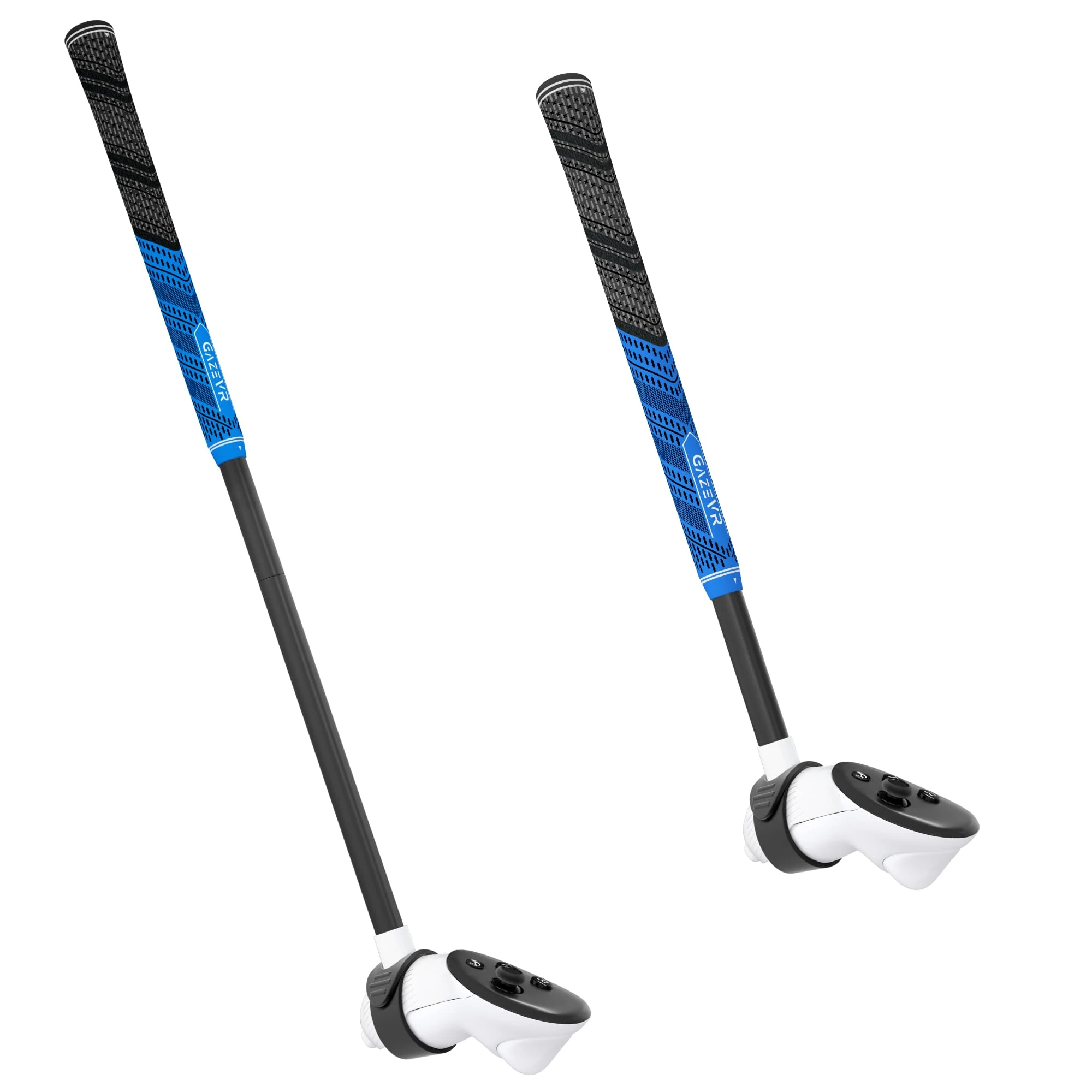 Gaze VR | VR Golf Club Attachments for Meta Quest 3 & 3S | Pro Grip | Right & Left Controllers | Blue | Extended