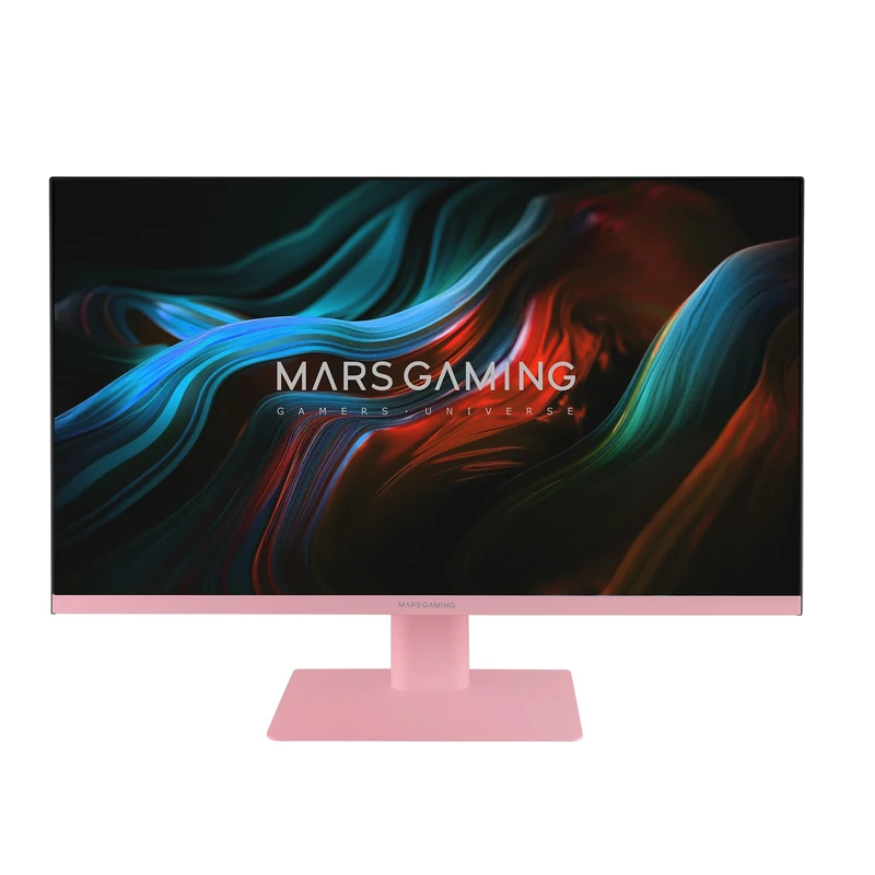 Mars Gaming MV-24, Monitor 24’ IPS FHD 120Hz, HDR10 1ms, FreeSync and G-SYNC, PC Monitor with Built-in Speakers, 25° Tilt, Low Blue Light and Flicker Free, HDMI + DisplayPort + 3.5mm Jack, Pink