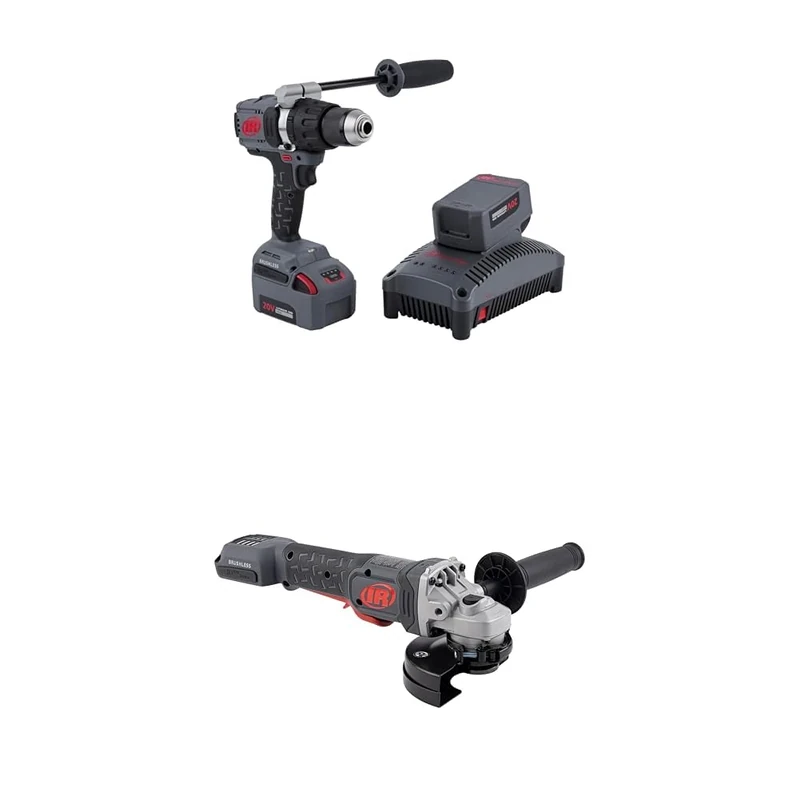 Ingersoll Rand D5241-K22-EU IQV20 Hammer Drill - 120 Nm Torque, 1/2 Inch Metal Keyless Chuck, Brushless Motor, High/Low Speed, 24-Position Clutch