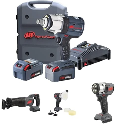 Ingersoll-Rand W7172-K22B-EU Impact Wrench, 3/4 Inch 20V Cordless Impact Wrench, 2X BL2022 Li-Ion Batteries 5.0 Ah + Charger Kit (UK Plug) in Case