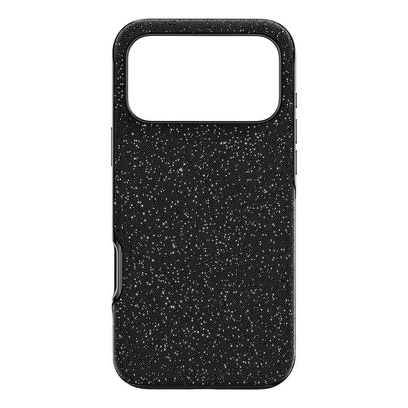 Swarovski High Phone Case for iPhone 17 Pro Max, Black Crystals, Compatible with iPhone 17 Pro Max Smartphone and Official Apple Chargers, Part of the High Collection
