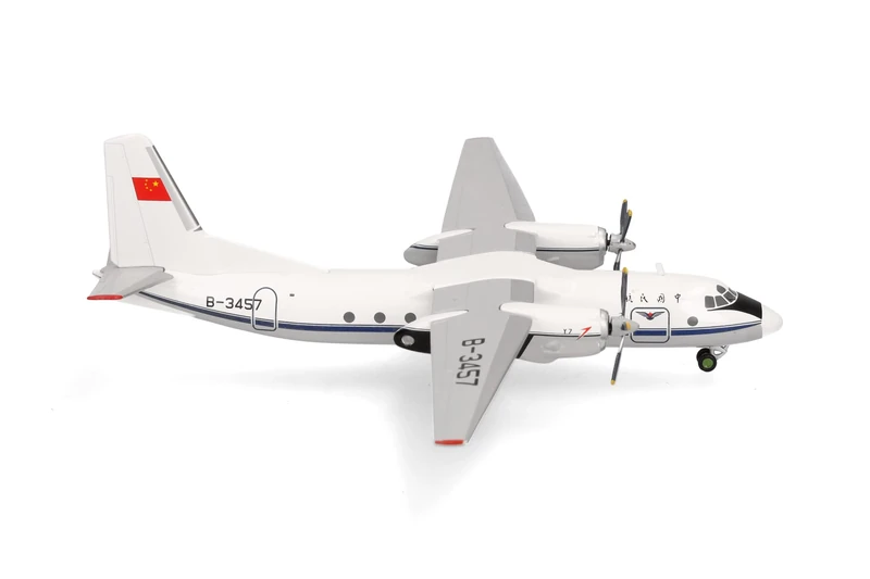 Herpa model aircraft CAAC Airlines Xian Y-7, miniature in scale 1:200, collector’s item, model without stand, metal
