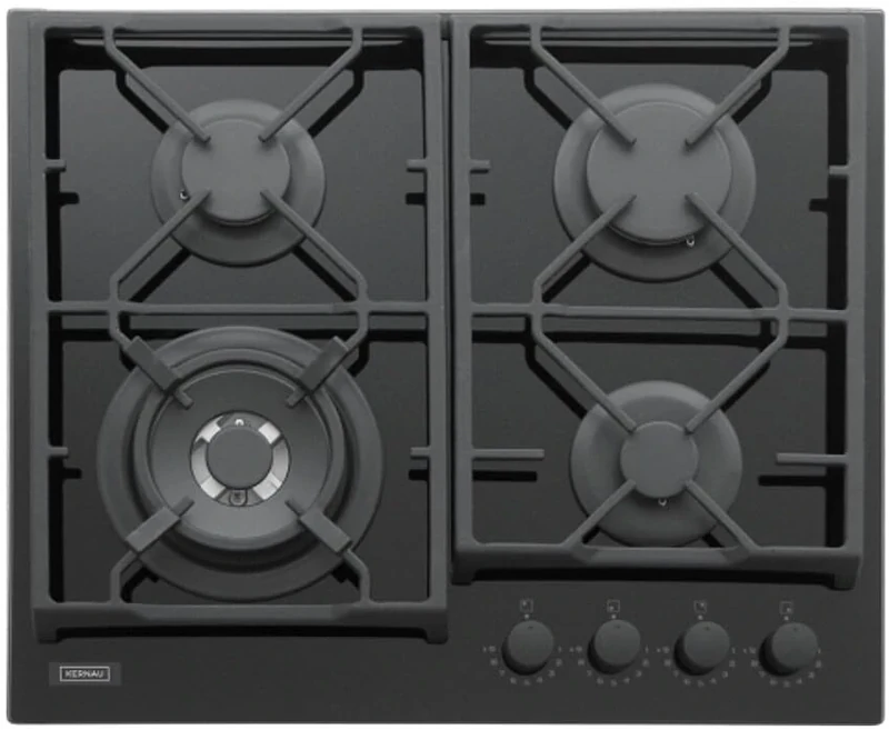 Kernau KGH 6434 T CI B Step Flame, Gas hob, Black