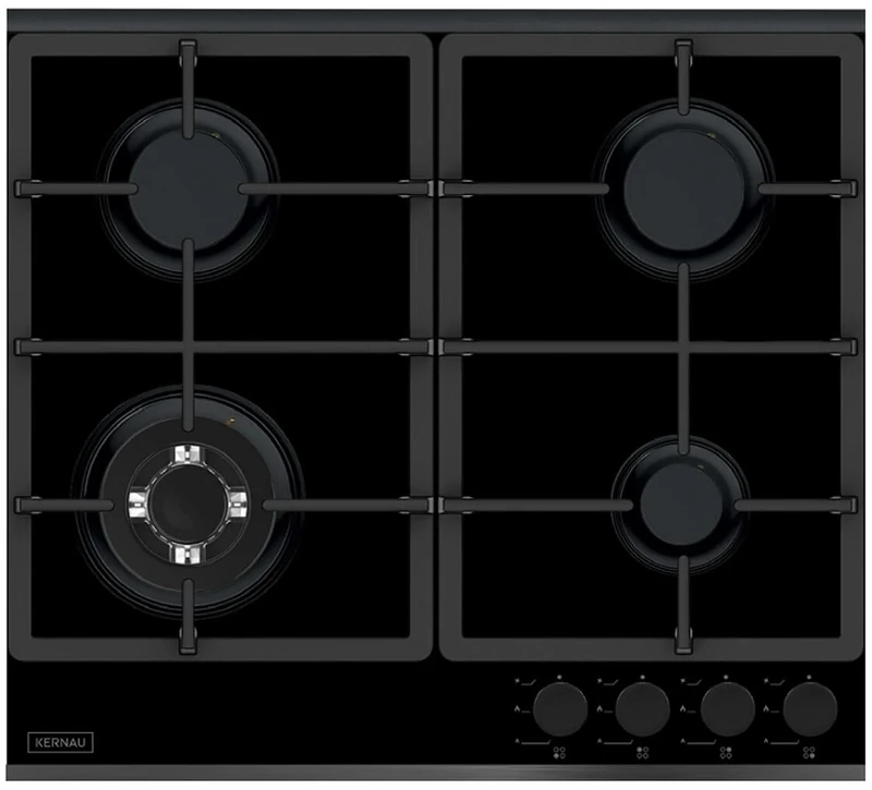 Kernau KGH 6464 Gun Metal, Gas hob, Black