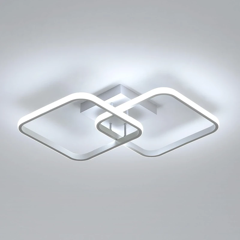 Comely LED Ceiling Light Cross Design 64 x 39 cm Aluminium White 42 W 6500 K for Office/Living Room Contemporary