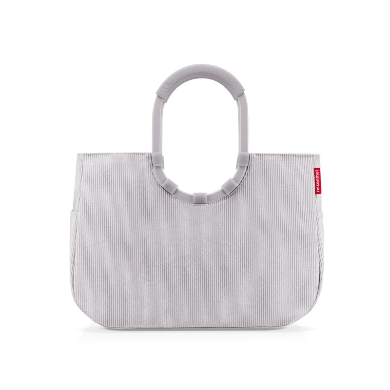 reisenthel Loopshopper L - Sturdy Bag with Practical Compartments Made from Recycled PET Bottles - Charming and Water-Repellent Design Gold, Cord Grey, L, Casual