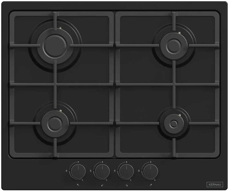 Kernau KGH 6423 CI Matt Black, Gas hob, Black