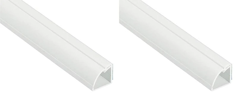 D-Line Quarter Round Cable Trunking, Quadrant Cable Cover, Paintable, Self-Adhesive Wire Cover, Corner Floor Trim, Cable Management - 22mm (W) x 22mm (H) x 1-meter Length - White (Pack of 2) - Image 1