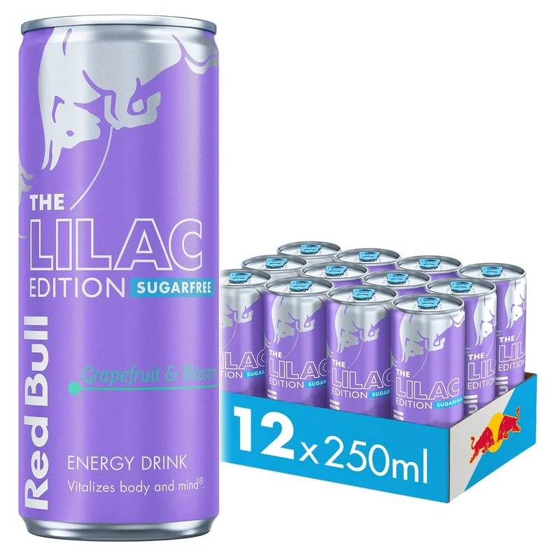 Red Bull Lilac Edition Sugarfree Grapefruit & Blossom Energy Drink 250ml 12 Pack