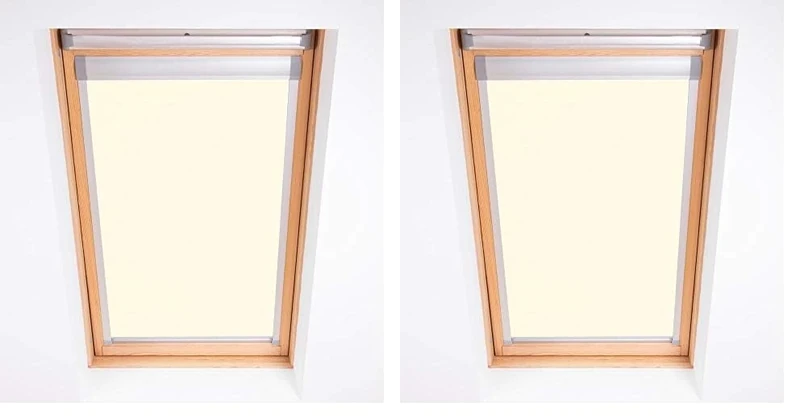 Bloc Skylight Blind for Velux Roof Windows Blockout, Cream, M04 (Pack of 2)