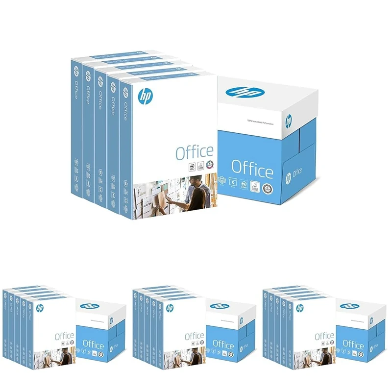 HP Office A4 80gsm White Office Copier Paper (1 Box Contains Five Reams of 500 Sheets) (Pack of 4)