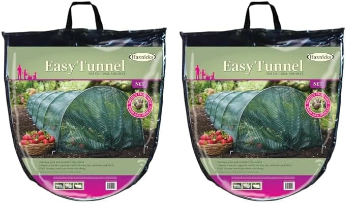 Haxnicks Easy Tunnel Net | Ready To Use Fold Out Design Shade Netting Garden Tunnel | Birds Insects Harsh Weather | Prevents Scorching In Warmer Months | L300 x W45 x H30 cm | Etun060101 (Pack of 2)