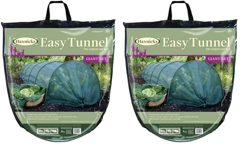 Haxnicks Giant Easy Tunnel Net For Larger Plants | Ready To Use Fold Out Design Shade Garden Tunnel | Birds Insects Harsh Weather | Prevents Scorching In Warmer Months | L300 x W60x H45cm Gtun030101