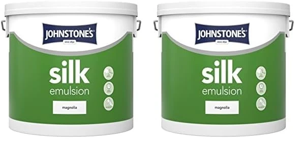 Johnstone's Wall and Ceiling Silk Emulsion Paint - Magnolia 5L (Packing May Vary) (Pack of 2)